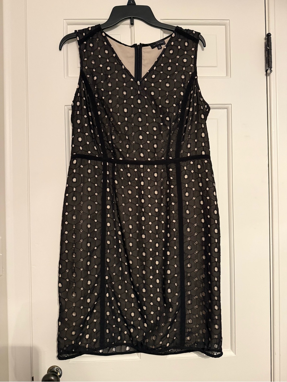 The Limited Black Lace Geometric Sheath Dress